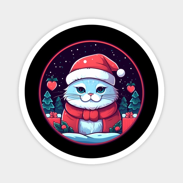 British Shorthair Cat Xmas, Love Cats Magnet by logiamerch